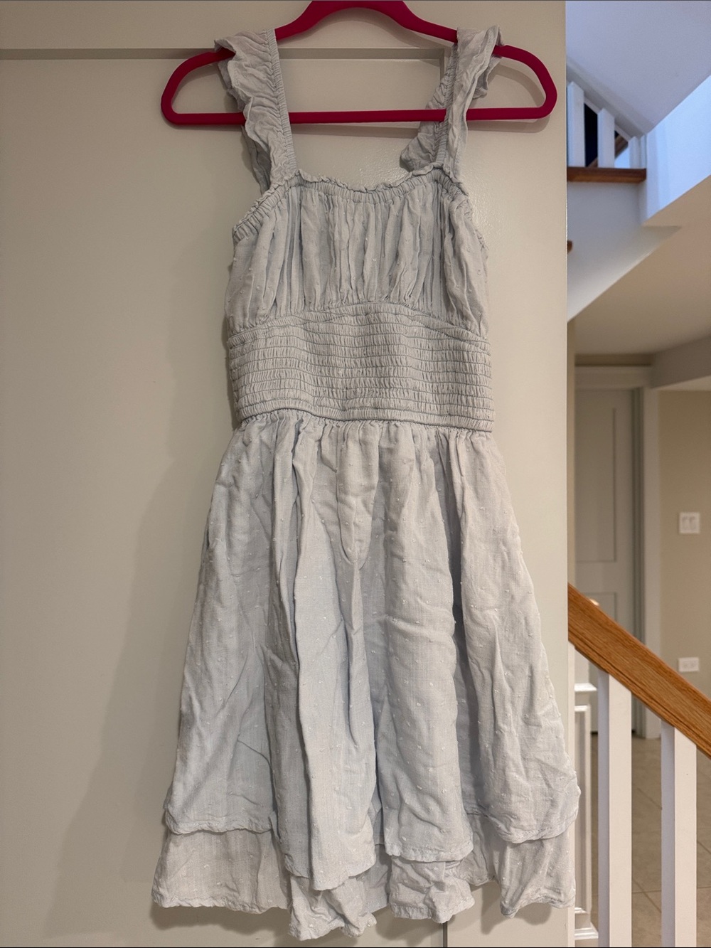 Hollister Light Blue Ruffle Strap Sundress